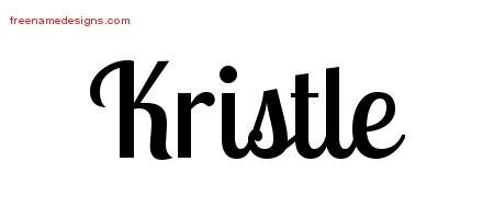 Kristle Handwritten Name Tattoo Designs