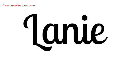Handwritten Name Tattoo Designs Lanie Free Download - Free Name Designs