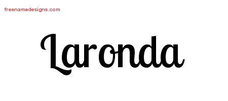 Laronda Handwritten Name Tattoo Designs