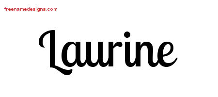 Laurine Handwritten Name Tattoo Designs