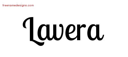 Lavera Handwritten Name Tattoo Designs