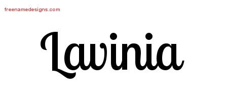 Lavinia Handwritten Name Tattoo Designs