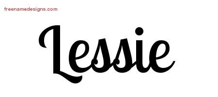 Lessie Handwritten Name Tattoo Designs