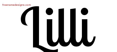 Lilli Handwritten Name Tattoo Designs