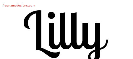 Lilly Handwritten Name Tattoo Designs