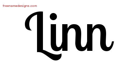 Linn Handwritten Name Tattoo Designs