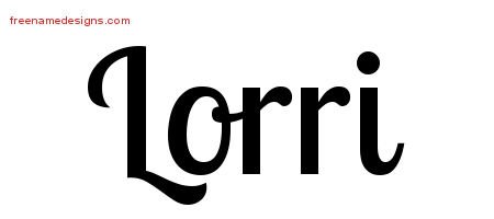 Lorri Handwritten Name Tattoo Designs