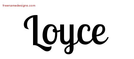 Loyce Handwritten Name Tattoo Designs