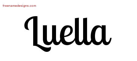 Luella Handwritten Name Tattoo Designs