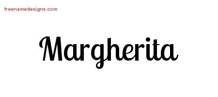 Margherita Handwritten Name Tattoo Designs
