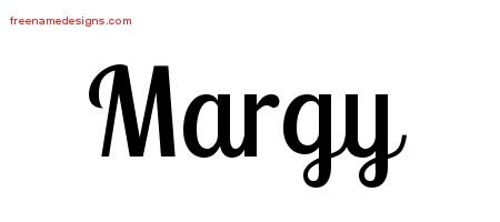Margy Handwritten Name Tattoo Designs