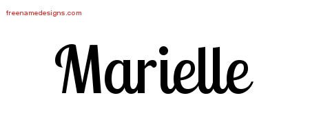 Marielle Handwritten Name Tattoo Designs