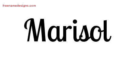 Marisol Handwritten Name Tattoo Designs