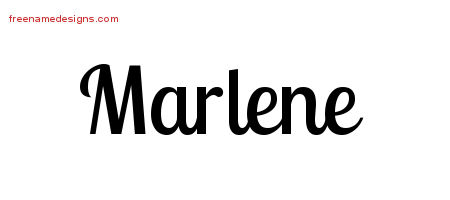 Handwritten Name Tattoo Designs Marlene Free Download - Free Name Designs