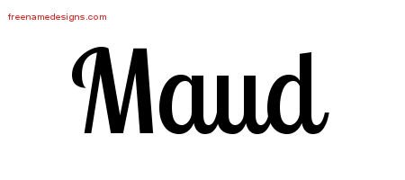 Maud Handwritten Name Tattoo Designs