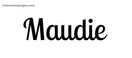 Maudie Handwritten Name Tattoo Designs