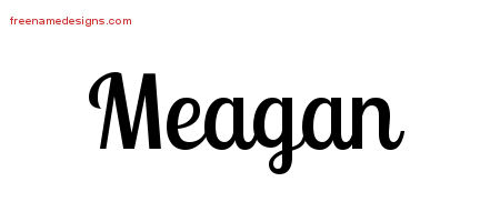 Meagan Handwritten Name Tattoo Designs