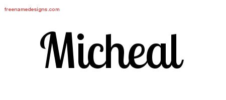 Micheal Handwritten Name Tattoo Designs