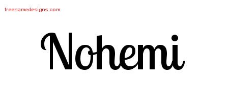 Nohemi Handwritten Name Tattoo Designs