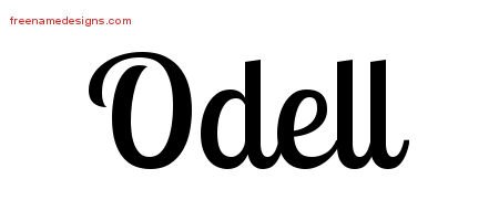 Odell Handwritten Name Tattoo Designs