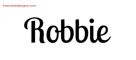 Robbie Handwritten Name Tattoo Designs