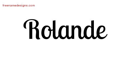 Rolande Handwritten Name Tattoo Designs