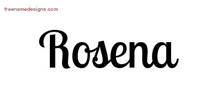 Rosena Handwritten Name Tattoo Designs