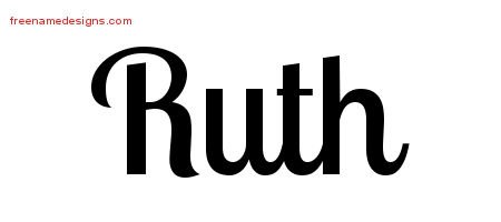 Ruth Handwritten Name Tattoo Designs