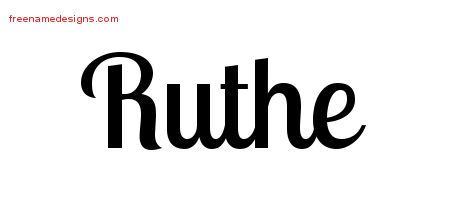 Ruthe Handwritten Name Tattoo Designs