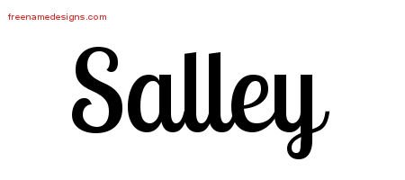 Salley Handwritten Name Tattoo Designs