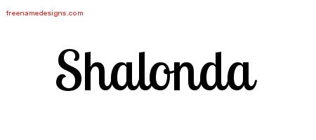 Shalonda Handwritten Name Tattoo Designs