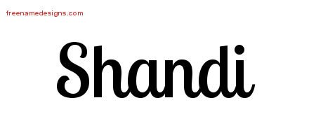 Shandi Handwritten Name Tattoo Designs