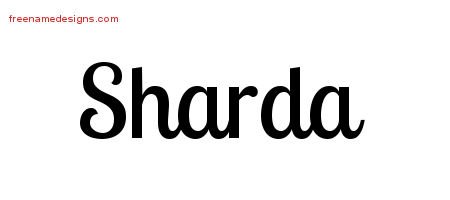 Sharda Handwritten Name Tattoo Designs