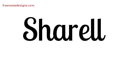Sharell Handwritten Name Tattoo Designs