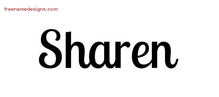 Sharen Handwritten Name Tattoo Designs
