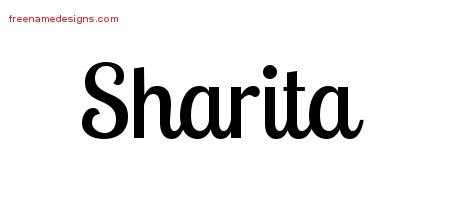 Sharita Handwritten Name Tattoo Designs