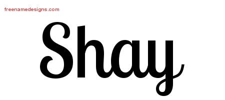 Shay Handwritten Name Tattoo Designs