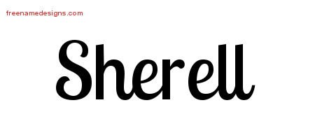 Sherell Handwritten Name Tattoo Designs