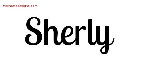 Sherly Handwritten Name Tattoo Designs