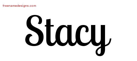 Stacy Handwritten Name Tattoo Designs