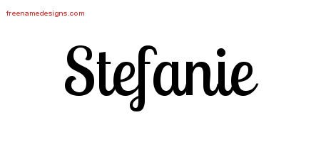 Stefanie Handwritten Name Tattoo Designs