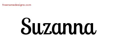 Suzanna Handwritten Name Tattoo Designs