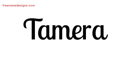 Tamera Handwritten Name Tattoo Designs