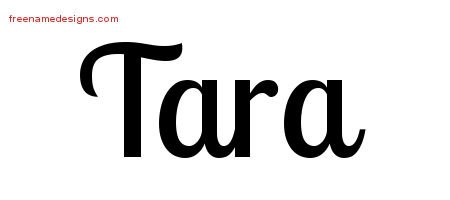 Tara Handwritten Name Tattoo Designs