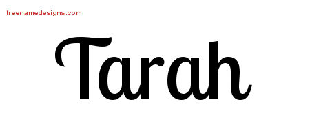 Tarah Handwritten Name Tattoo Designs