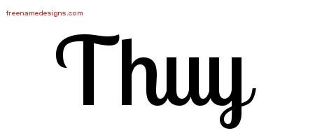 Thuy Handwritten Name Tattoo Designs