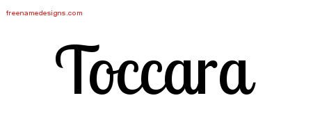 Toccara Handwritten Name Tattoo Designs