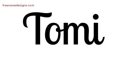 Tomi Handwritten Name Tattoo Designs