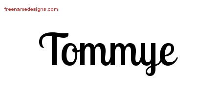 Tommye Handwritten Name Tattoo Designs