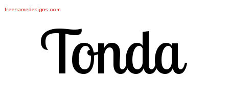Tonda Handwritten Name Tattoo Designs